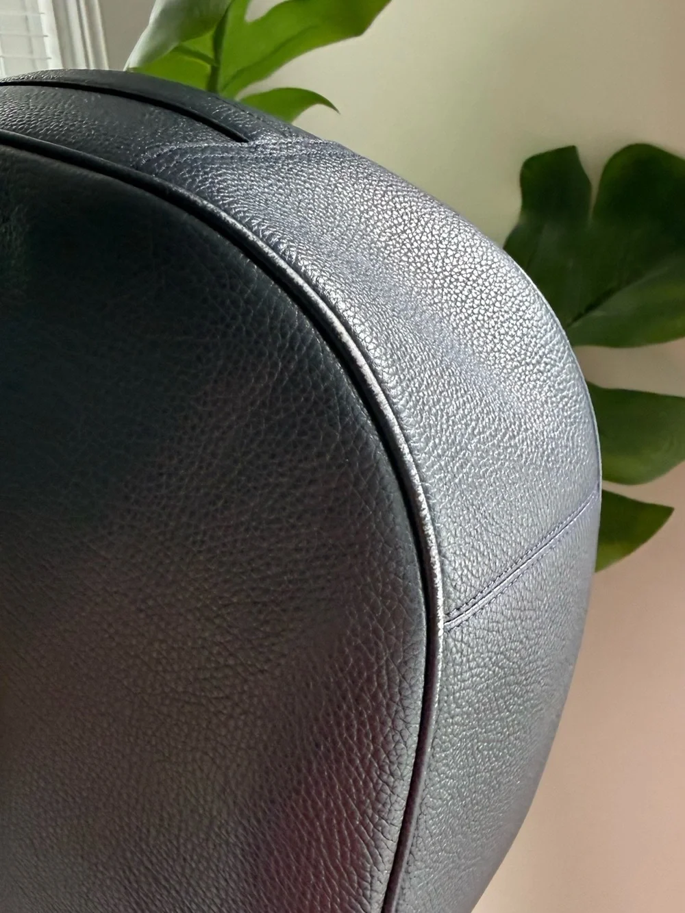 COACH dark navy Pebbled Leather Hobo Shoulder Bag
